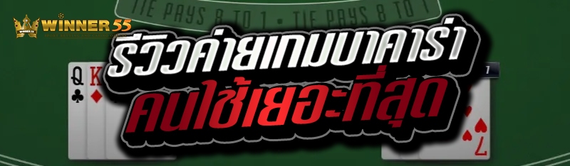 รีวิวค่ายเกมบาคาร่า คนใช้เยอะที่สุด