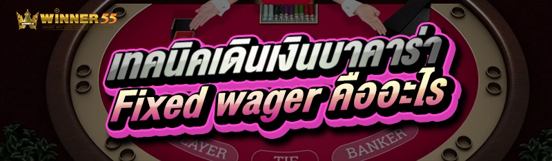 เทคนิคเดินเงินบาคาร่า Fixed wager คืออะไร